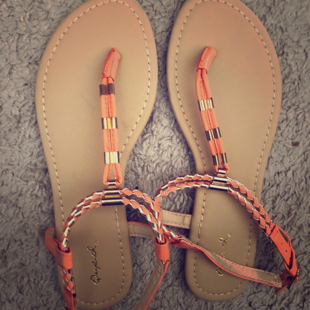 Peach gladiator sandals